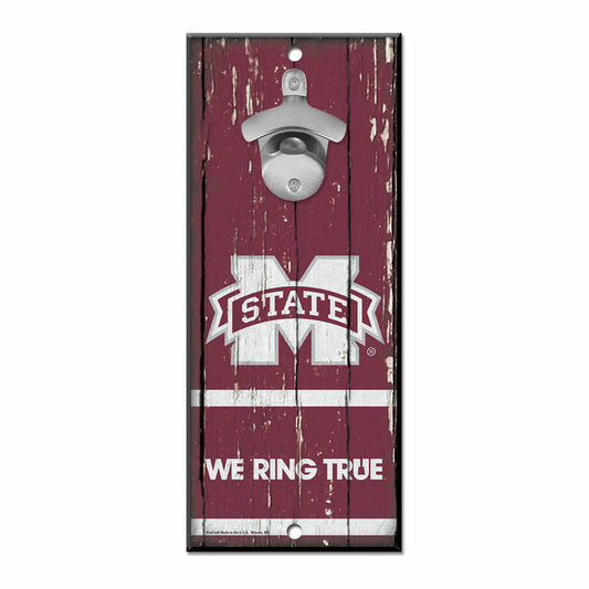 Mississippi State Bulldogs 5" x 11" Bottle Opener Wood Sign by Wincraft