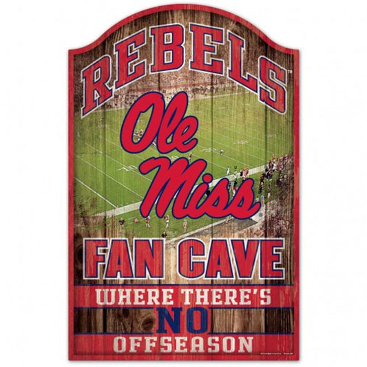 Mississippi {OLe Miss} Rebels 11" x 17" Fan Cave Wood Sign by Wincraft