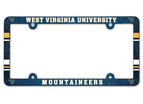 West Virginia Mountaineers Full Color Plastic License Plate Frame by Wincraft