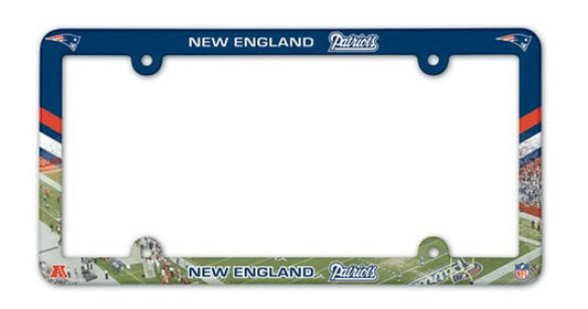 New England Patriots Full Color Plastic License Plate Frame by Wincraft