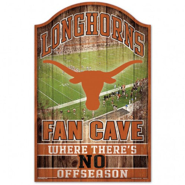 Texas Longhorns 11" x 17" Fan Cave Wood Sign by Wincraft