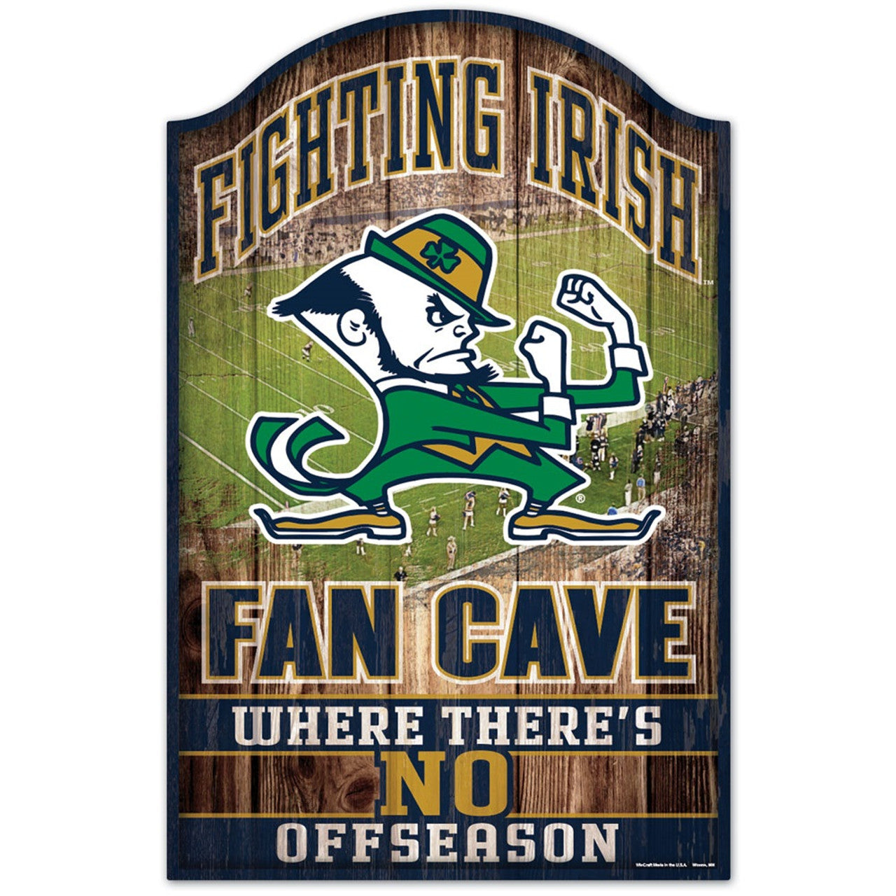 Notre Dame Fighting Irish 11" x 17" Fan Cave Wood Sign by Wincraft