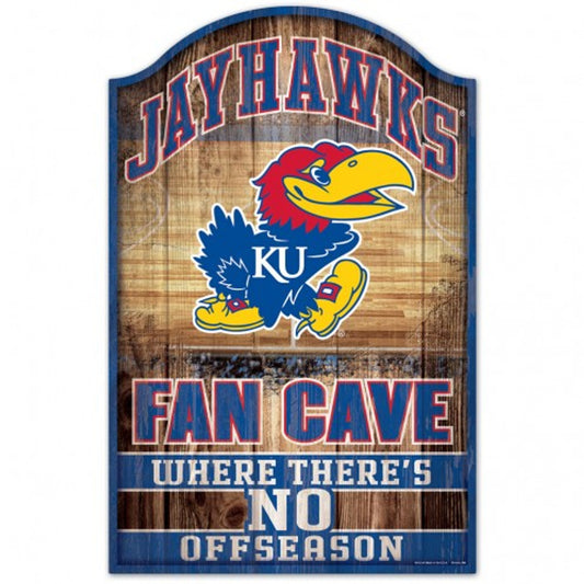 Kansas Jayhawks 11" x 17" Fan Cave Wood Sign by Wincraft