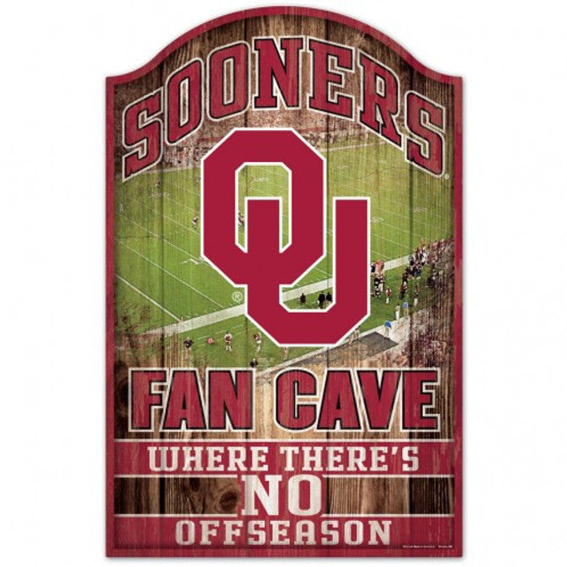 Oklahoma Sooners 11" x 17" Fan Cave Wood Sign by Wincraft