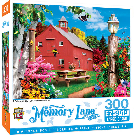 Memory Lane - A Delightful Day 300 Piece EzGrip Jigsaw Puzzle by Masterpieces