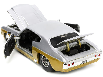 1970 Chevrolet Chevelle SS Gold and Silver Metallic "Bigtime Muscle" 1/24 Diecast Model Car by Jada