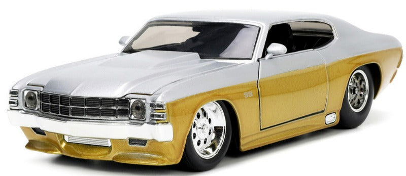 1970 Chevrolet Chevelle SS Gold and Silver Metallic "Bigtime Muscle" 1/24 Diecast Model Car by Jada