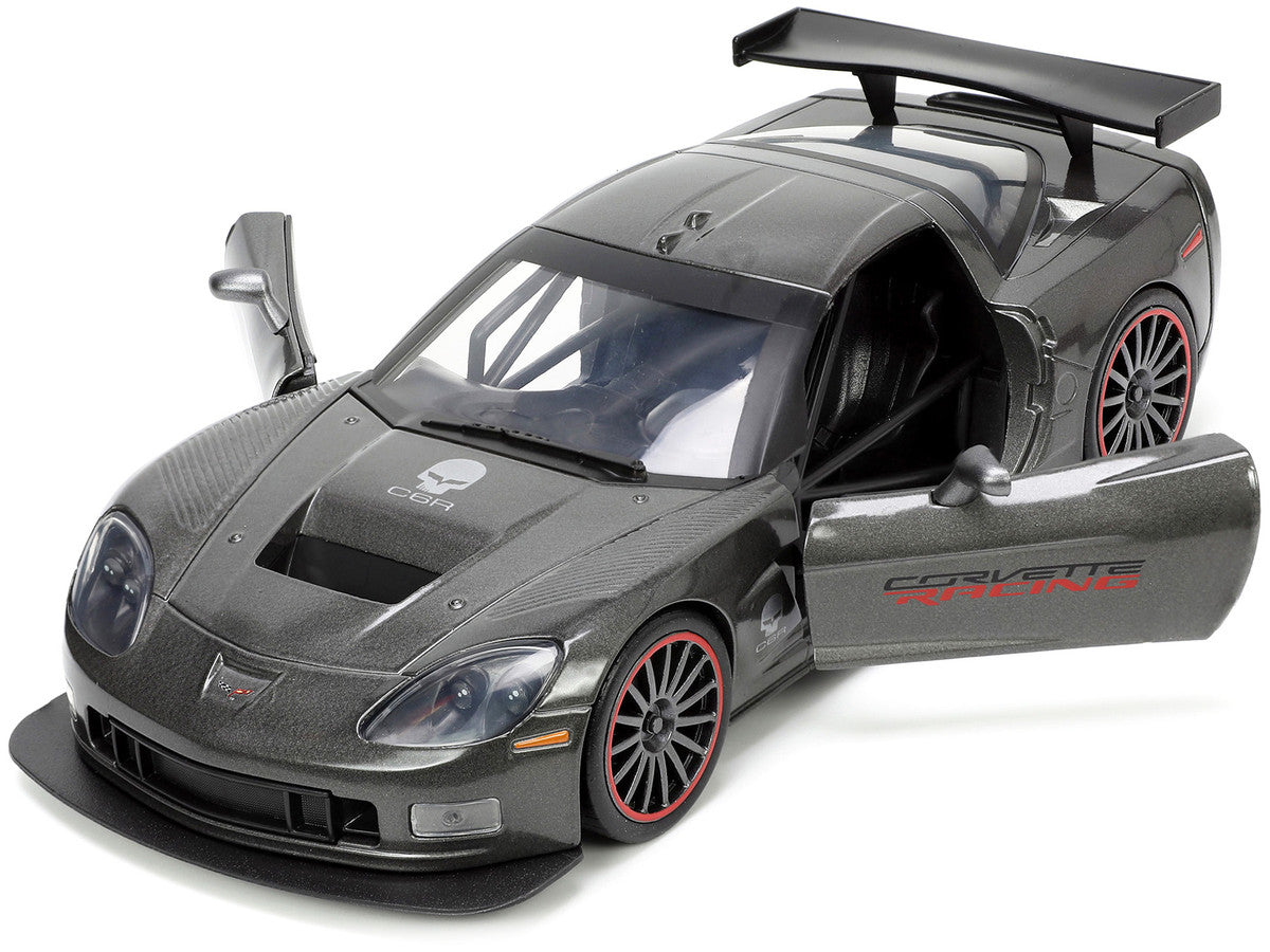 2005 Chevrolet Corvette C6-R Dark Gray Metallic "Corvette Racing" "Bigtime Muscle" Series 1/24 Diecast Model Car by Jada