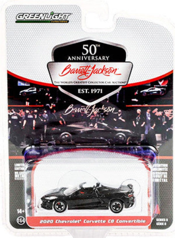 2020 Chevrolet Corvette C8 Stingray Convertible Black (Lot #3003) Barrett Jackson "Scottsdale Edition" Series 8 1/64 Diecast Model Car by Greenlight