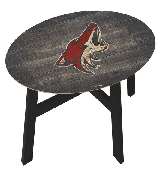 Arizona Coyotes Distressed Wood Side Table by Fan Creations