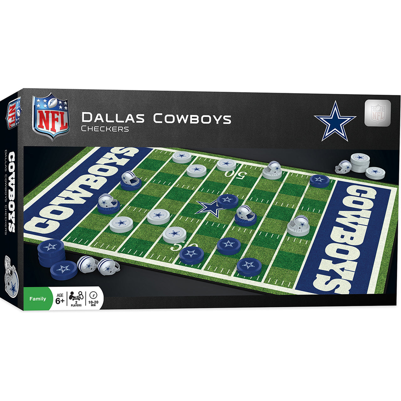 Dallas Cowboys Checkers Board Game by Masterpieces