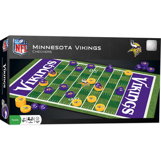 Minnesota Vikings Checkers Board Game by Masterpieces