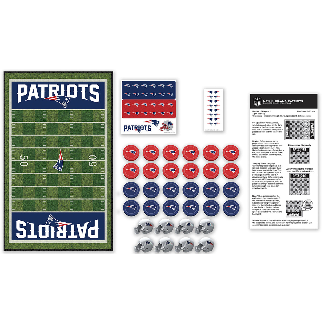 New England Patriots Checkers Board Game by Masterpieces