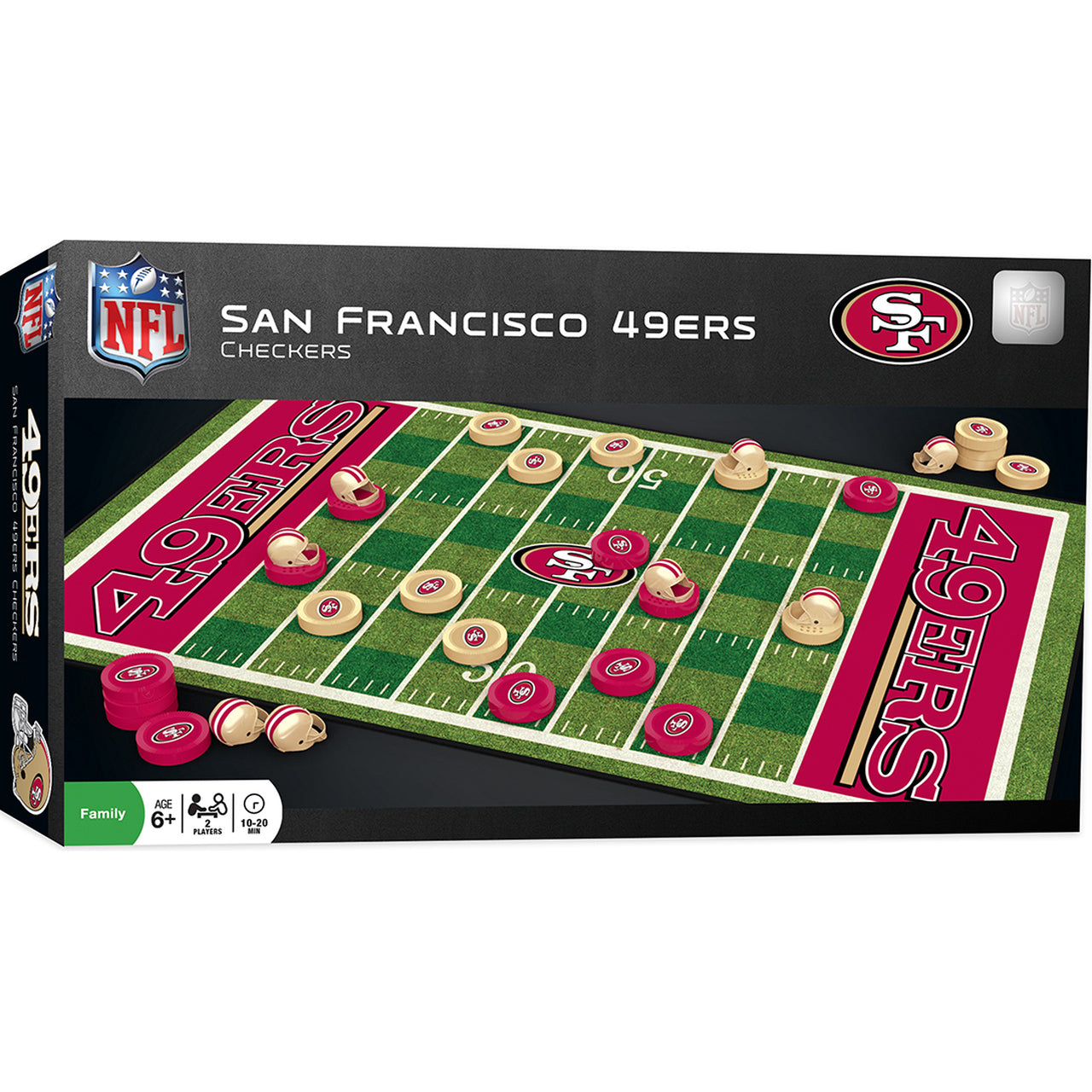 San Francisco 49ers Checkers Board Game by Masterpieces