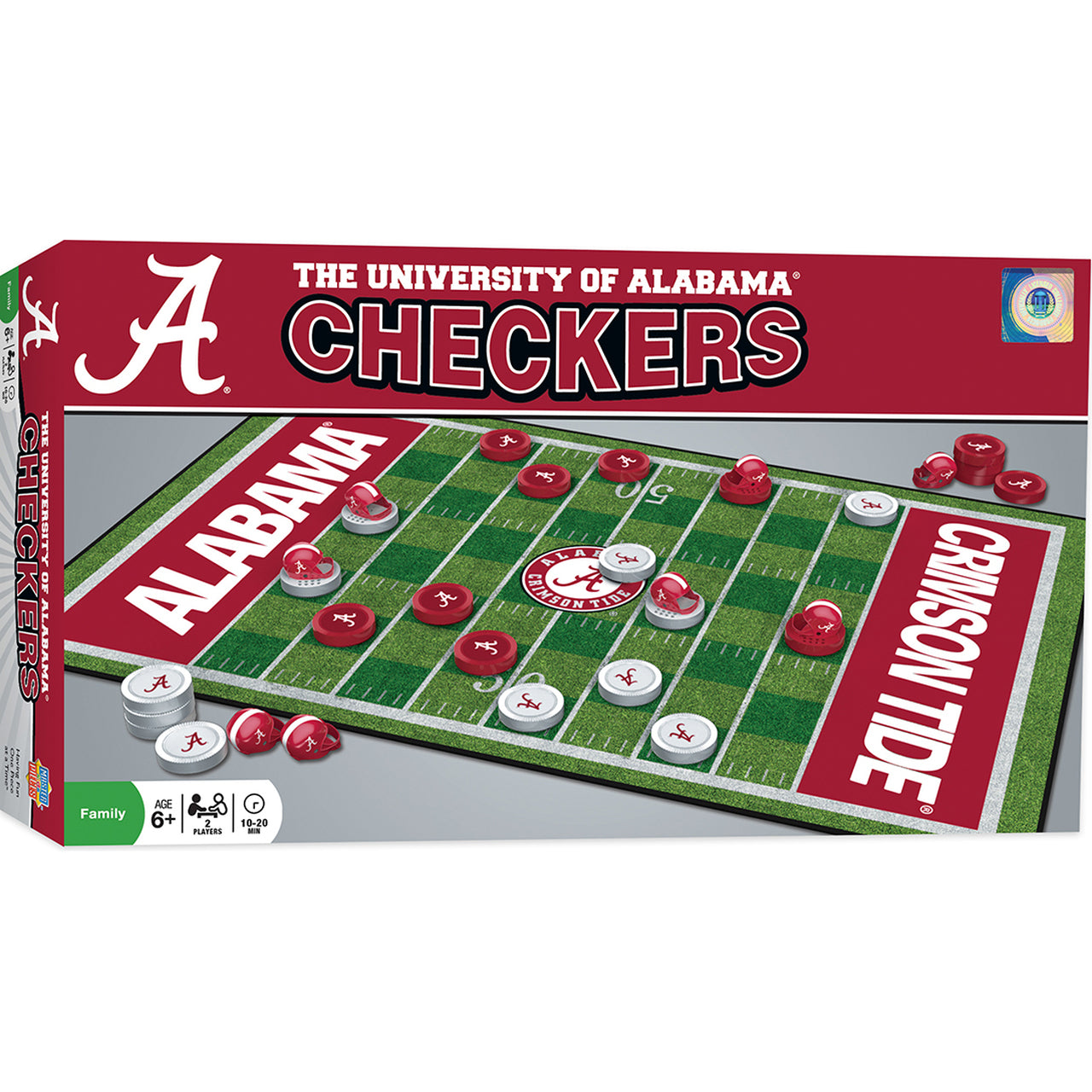 Alabama Crimson Tide Checkers Board Game by Masterpieces