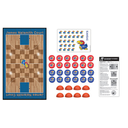 Kansas Jayhawks Checkers Board Game by Masterpieces
