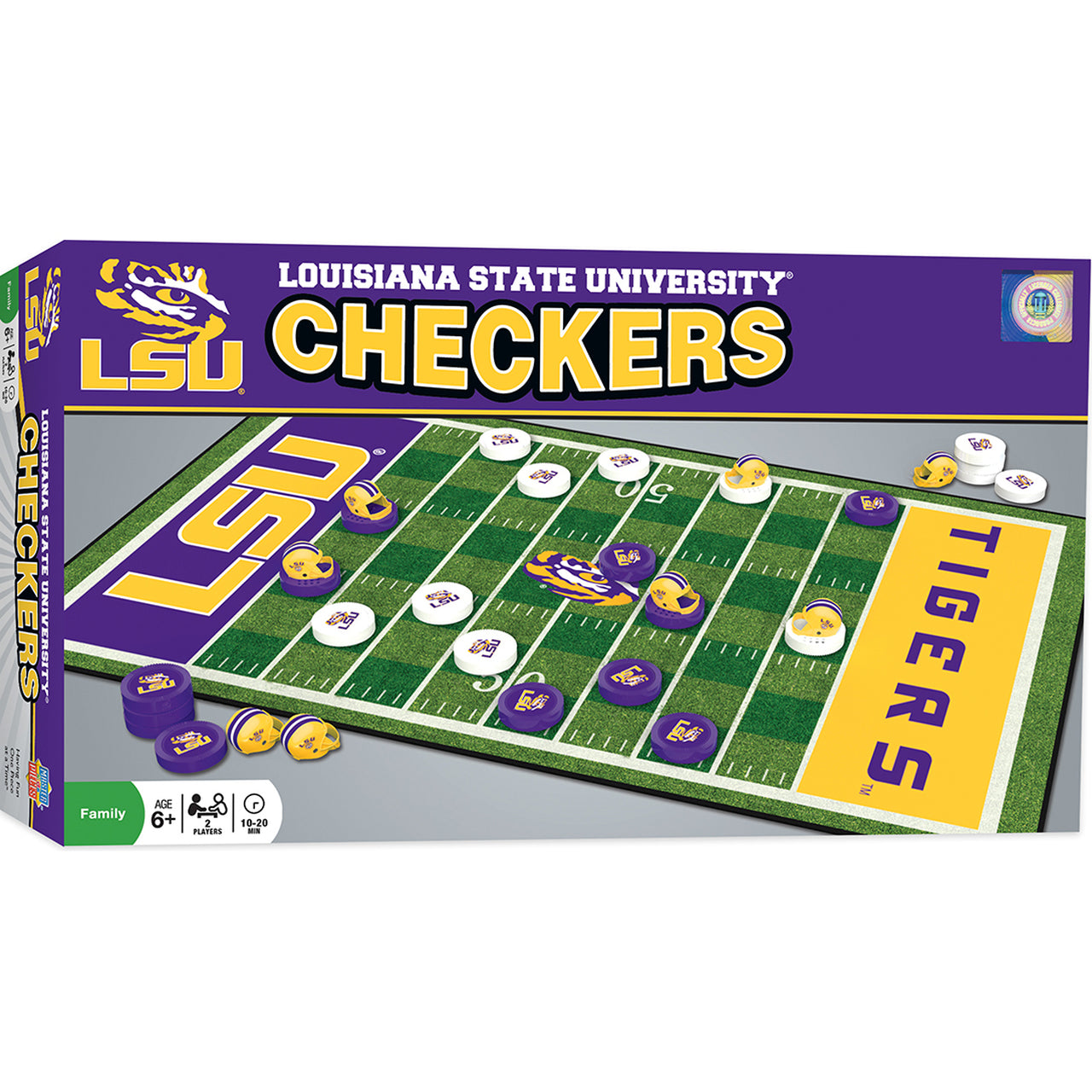 LSU Tigers Checkers Board Game by Masterpieces