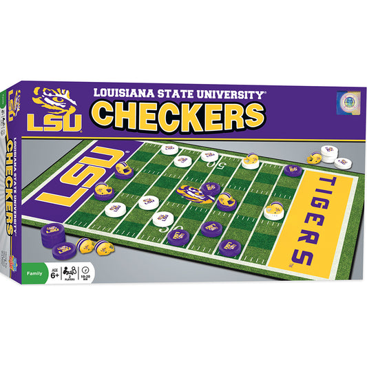 LSU Tigers Checkers Board Game by Masterpieces