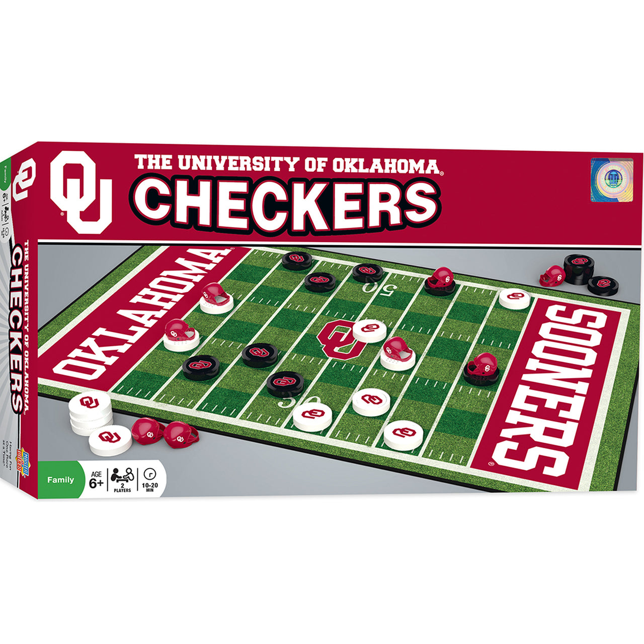Oklahoma Sooners Checkers Board Game by Masterpieces