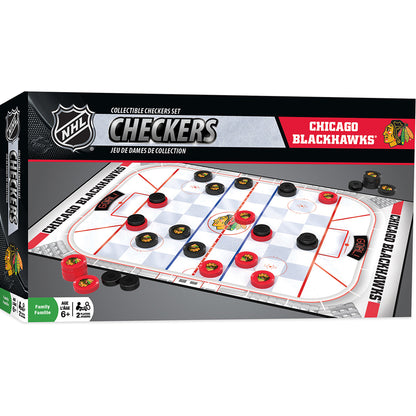 Chicago Blackhawks Checkers Board Game by Masterpieces