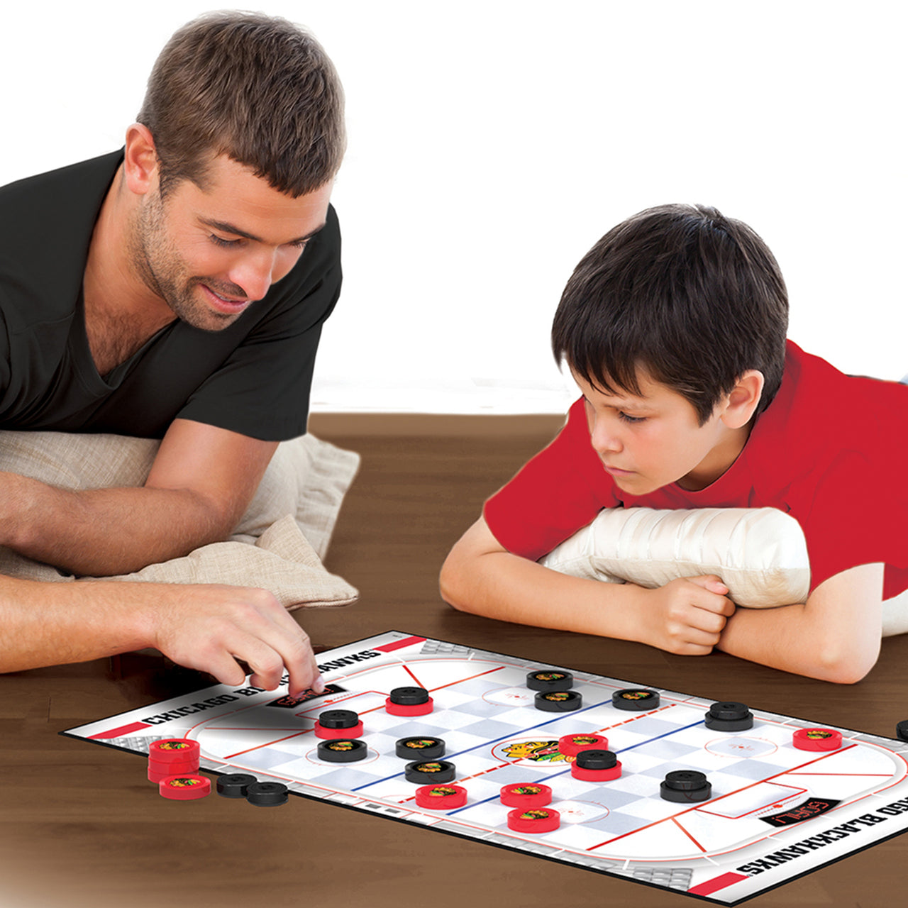 Chicago Blackhawks Checkers Board Game by Masterpieces
