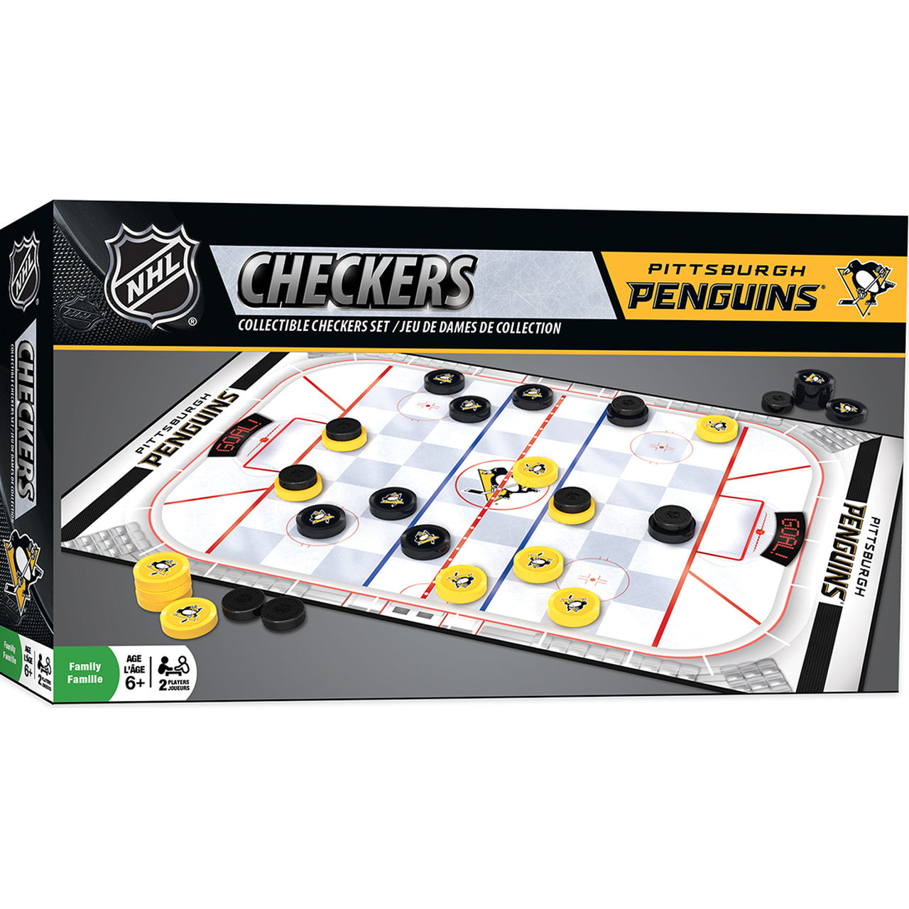 Pittsburgh Penguins Checkers Board Game by Masterpieces