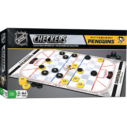 Pittsburgh Penguins Checkers Board Game by Masterpieces