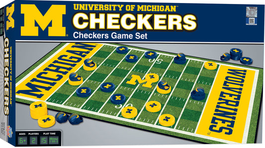Michigan Wolverines Checkers Board Game by Masterpieces