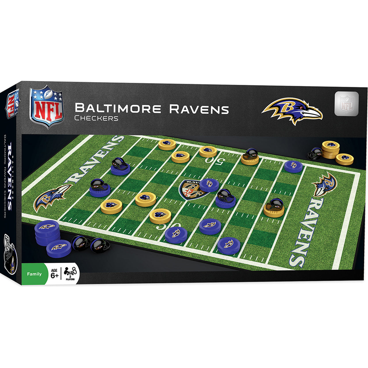 Baltimore Ravens Checkers Board Game by Masterpieces
