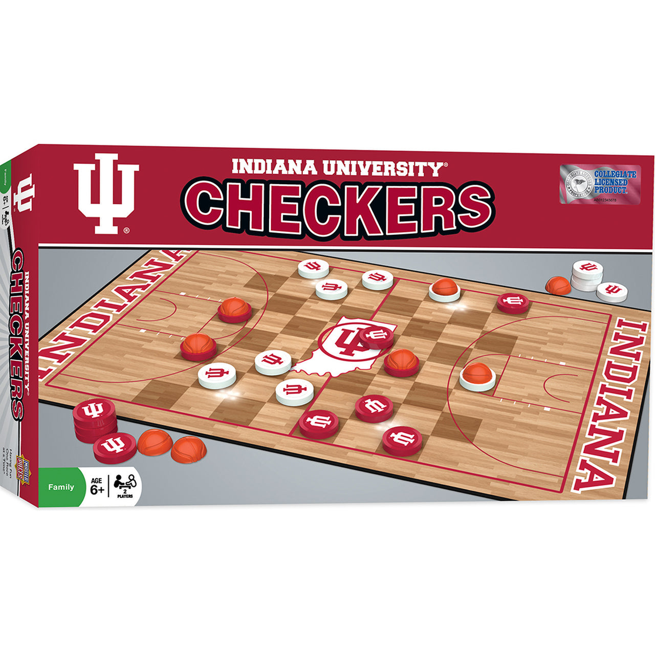 Indiana Hoosiers Basketball Checkers Board Game by Masterpieces