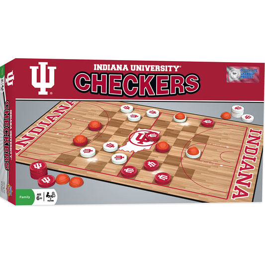 Indiana Hoosiers Basketball Checkers Board Game by Masterpieces