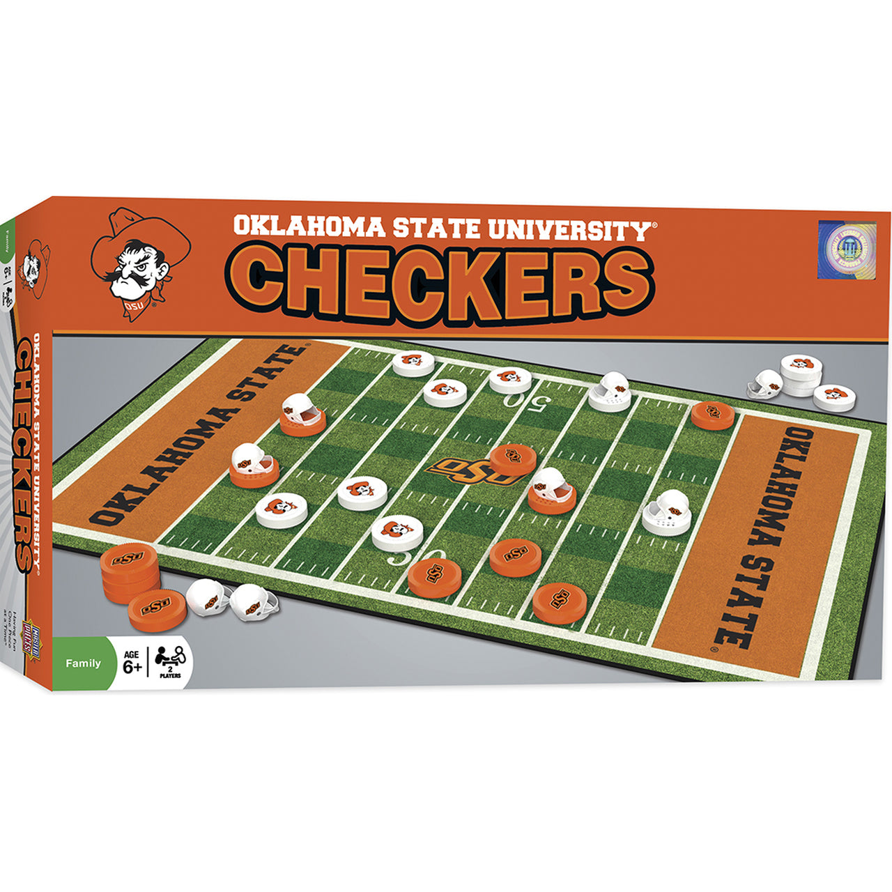 Oklahoma State Cowboys Checkers Board Game by Masterpieces
