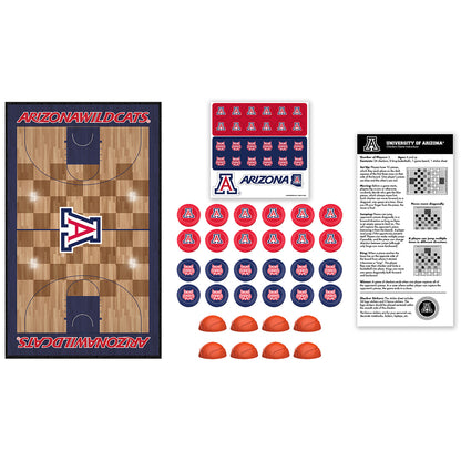 Arizona Wildcats Basketball Checkers Board Game by Masterpieces