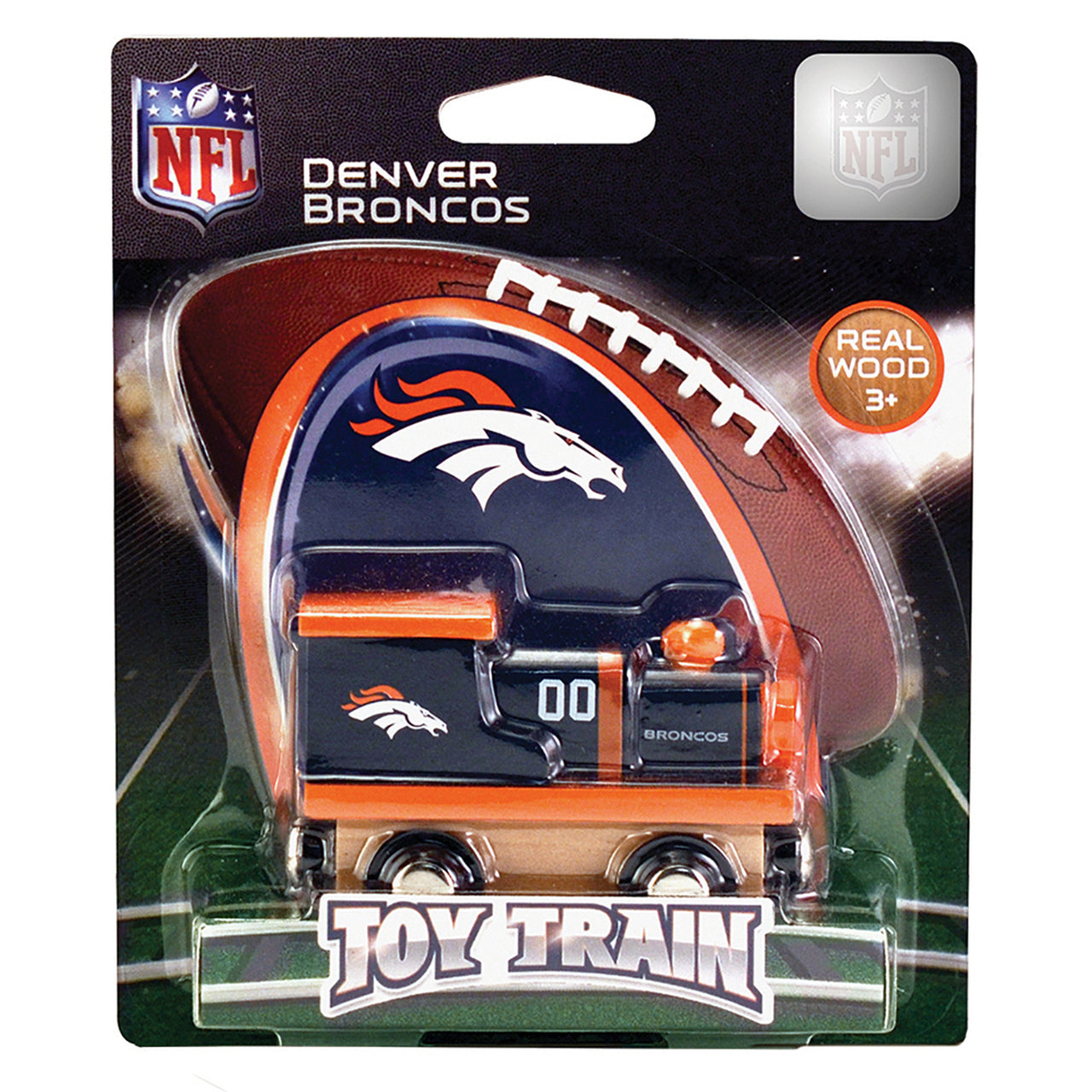 Denver Broncos Wooden Toy Train Engine by Masterpieces
