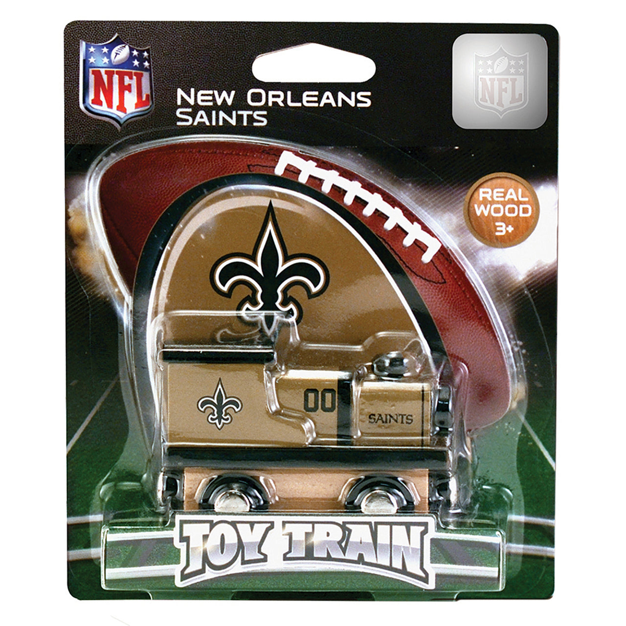 New Orleans Saints Wooden Toy Train Engine by Masterpieces