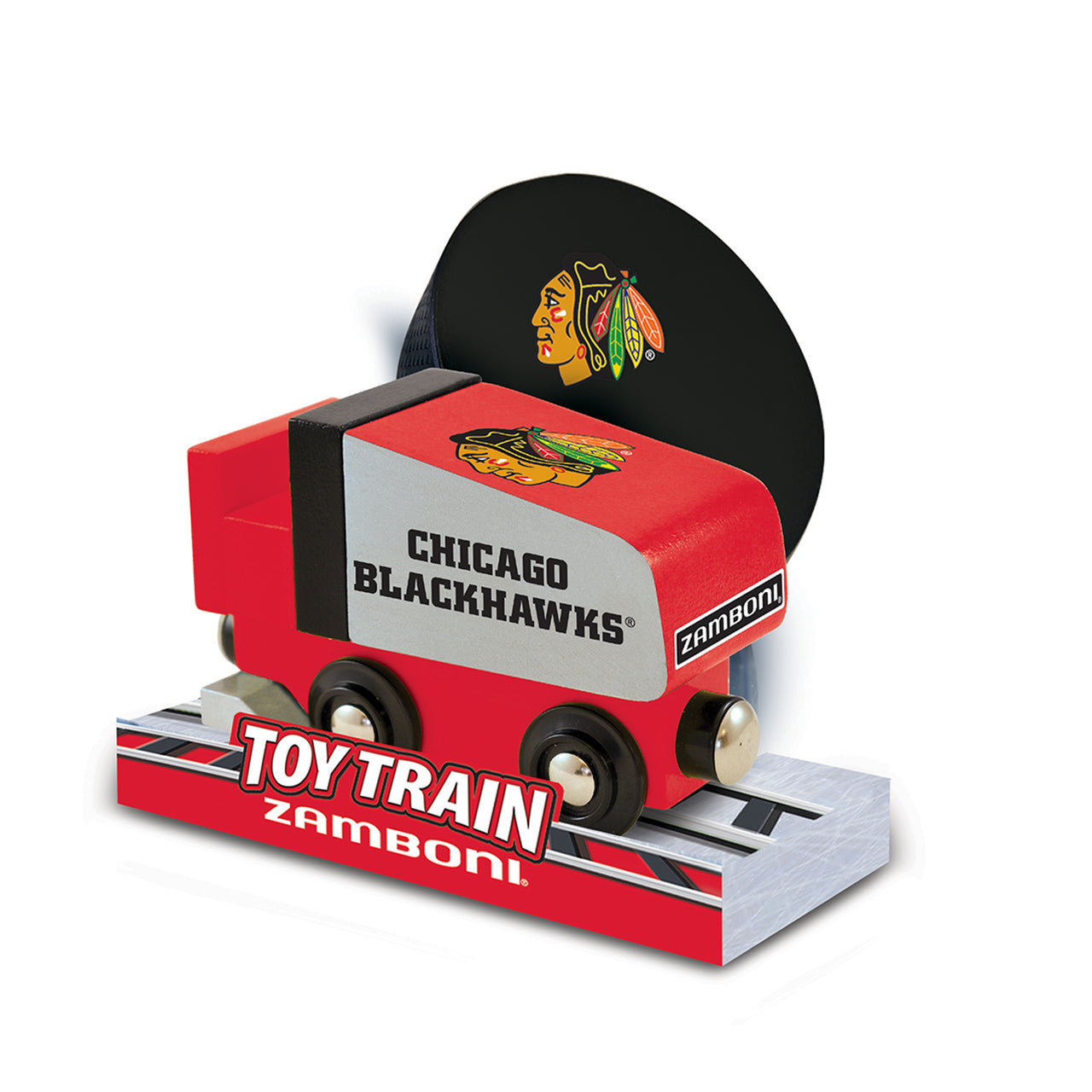 Chicago Blackhawks Wooden Toy Zamboni Train by Masterpieces