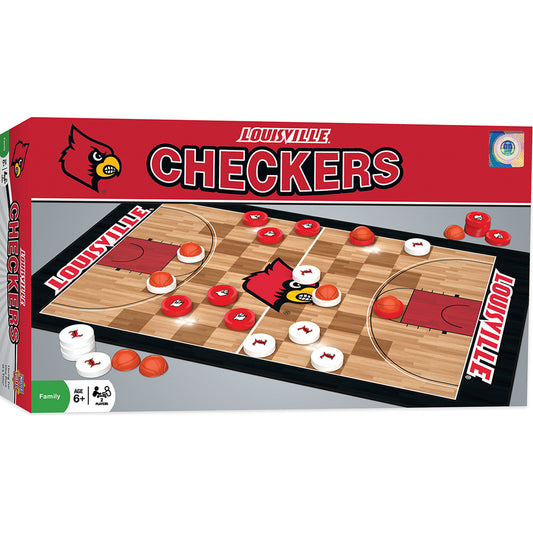 Louisville Cardinals Checkers Board Game by Masterpieces