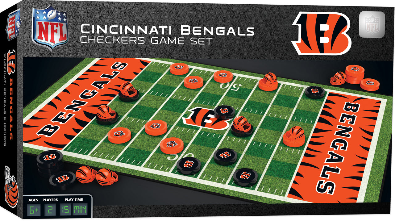Cincinnati Bengals Checkers Board Game by Masterpieces