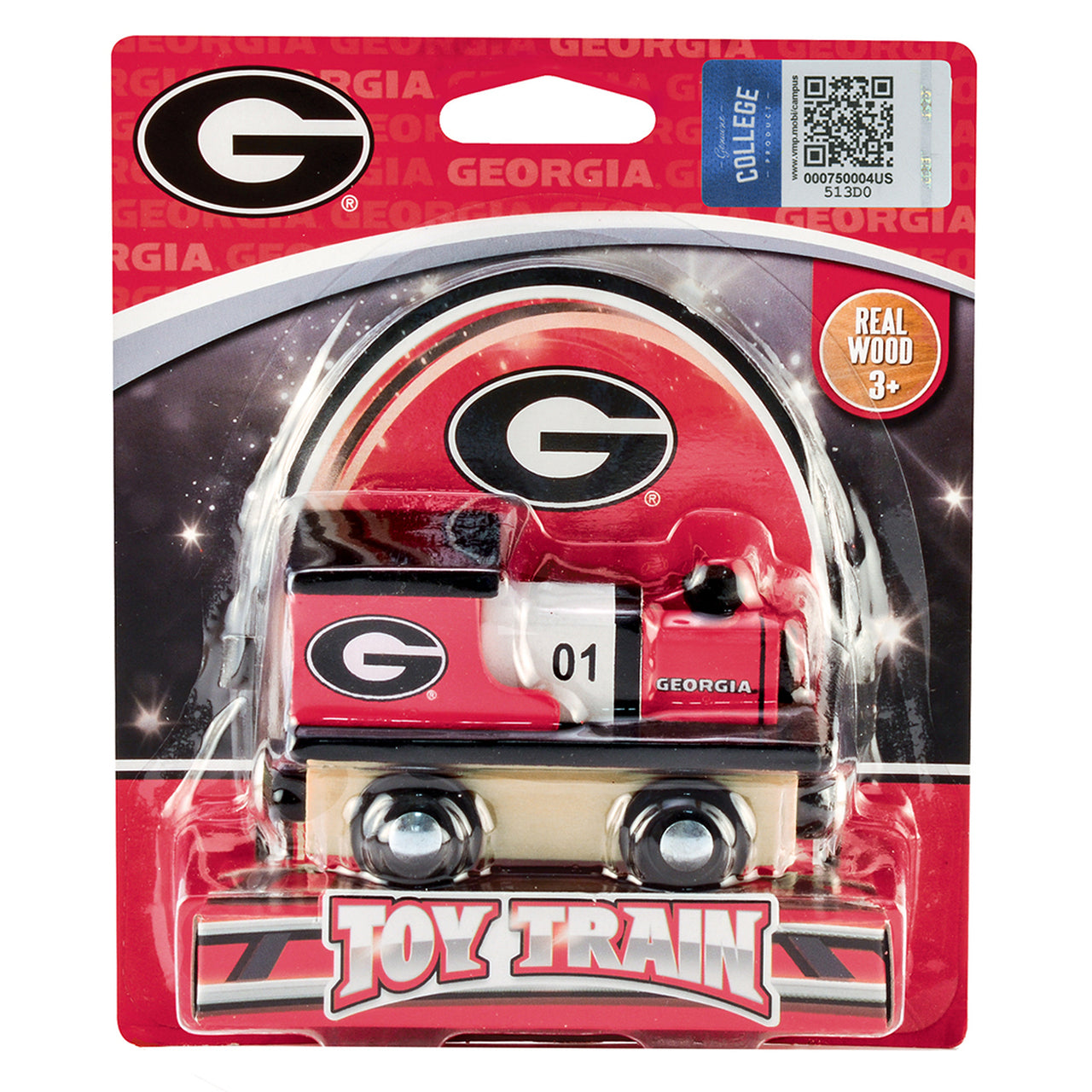 Georgia Bulldogs Wooden Toy Train Engine by Masterpieces