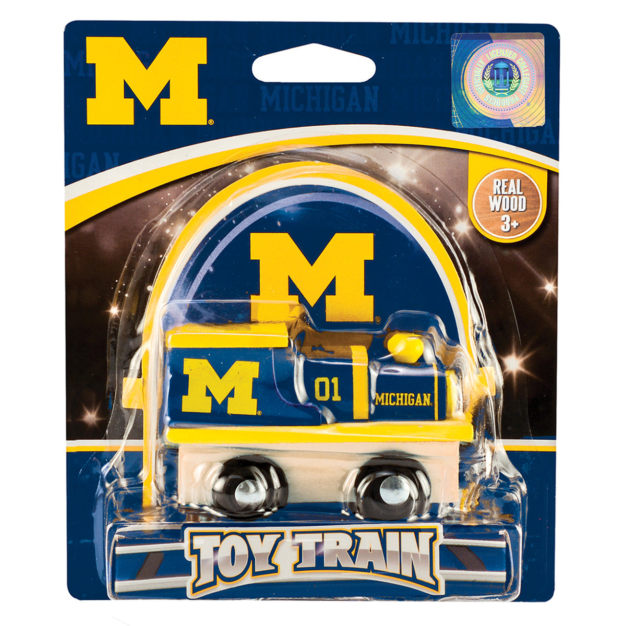 Michigan Wolverines Wooden Toy Train Engine by Masterpieces