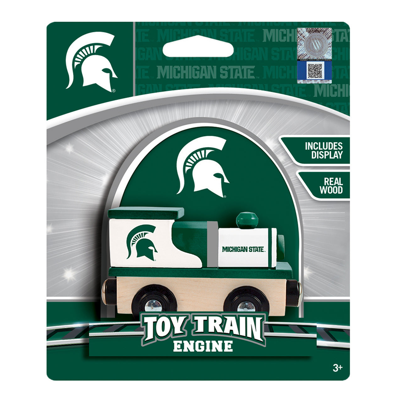 Michigan State Spartans Wooden Toy Train Engine by Masterpieces