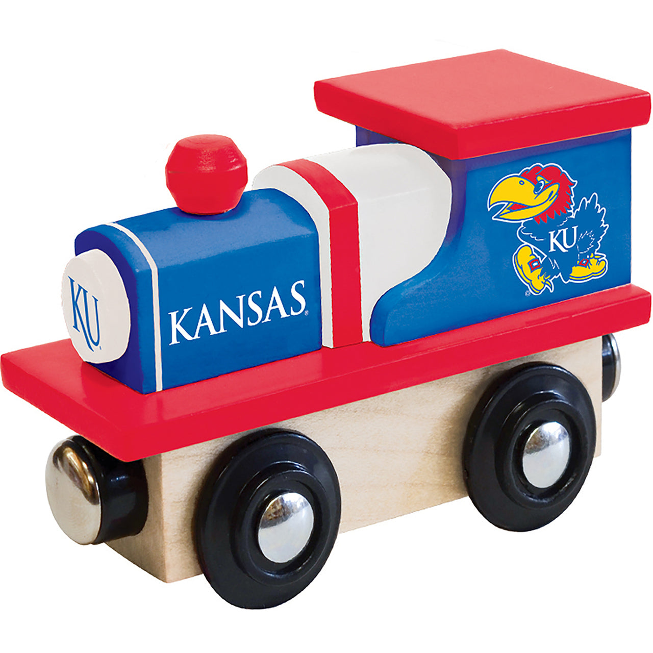 Kansas Jayhawks Wooden Toy Train Engine by Masterpieces