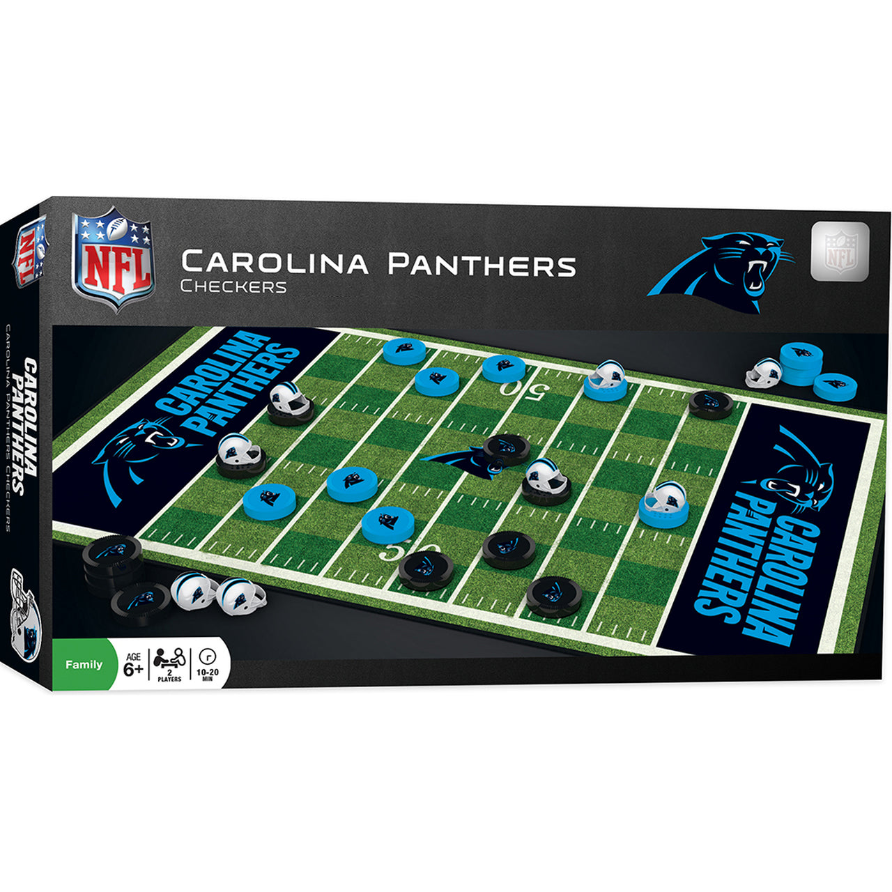 Carolina Panthers Checkers Board Game by Masterpieces