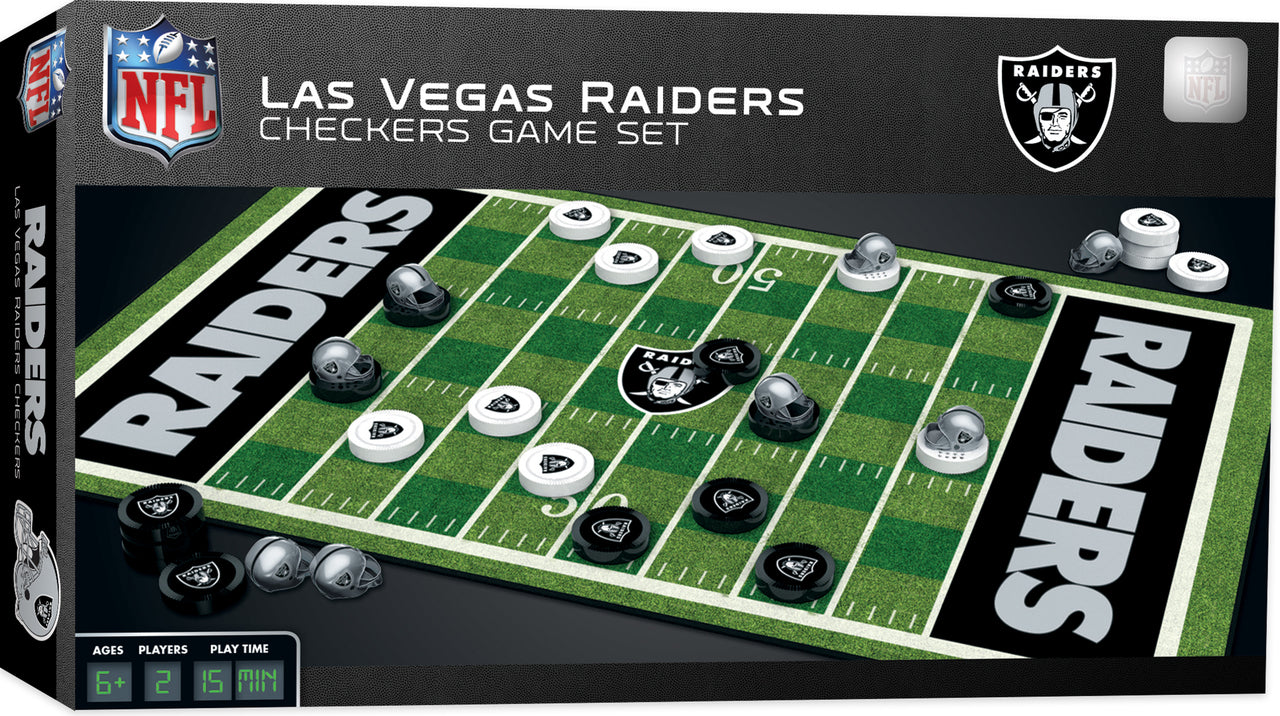 Las Vegas Raiders Checkers Board Game by Masterpieces