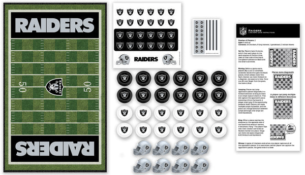 Las Vegas Raiders Checkers Board Game by Masterpieces