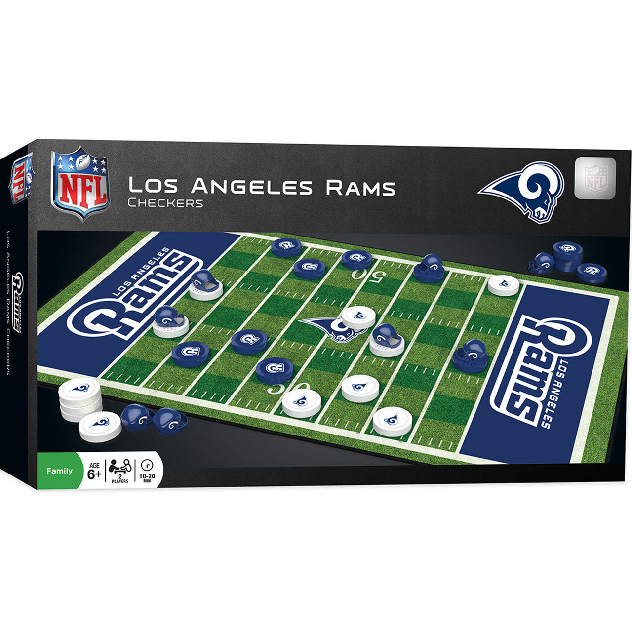 Los Angeles Rams Checkers Board Game by Masterpieces