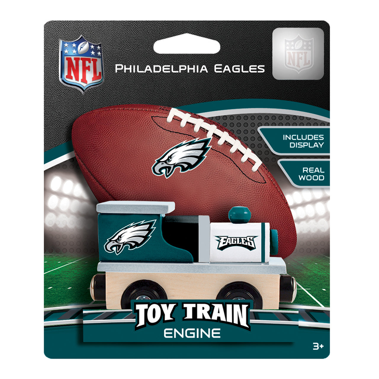 Philadelphia Eagles Wooden Toy Train Engine by Masterpieces