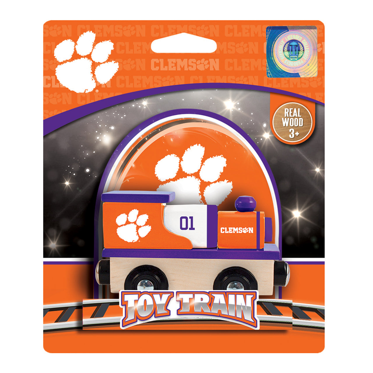 Clemson Tigers Wooden Toy Train Engine by Masterpieces