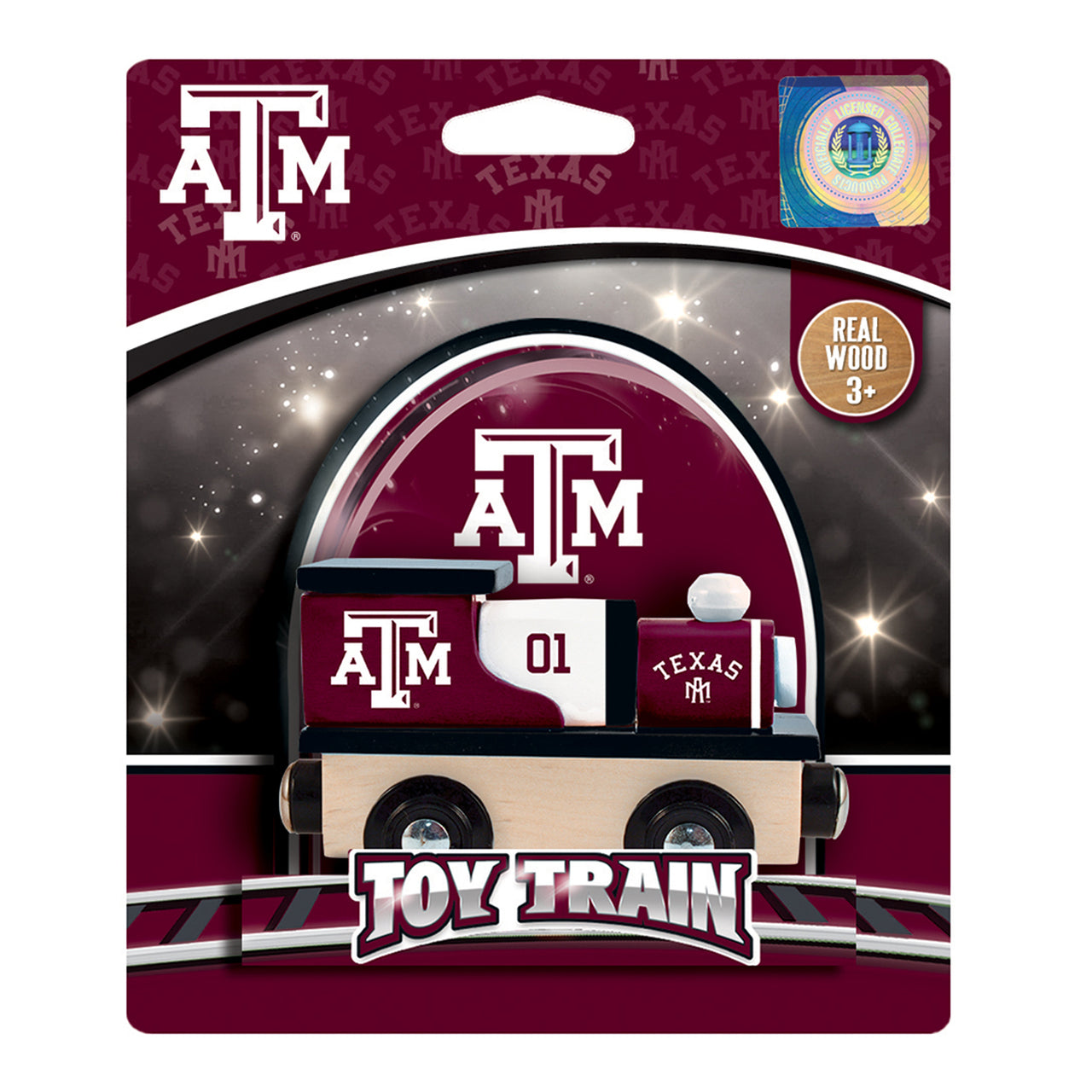 Texas A & M Aggies Wooden Toy Train Engine by Masterpieces