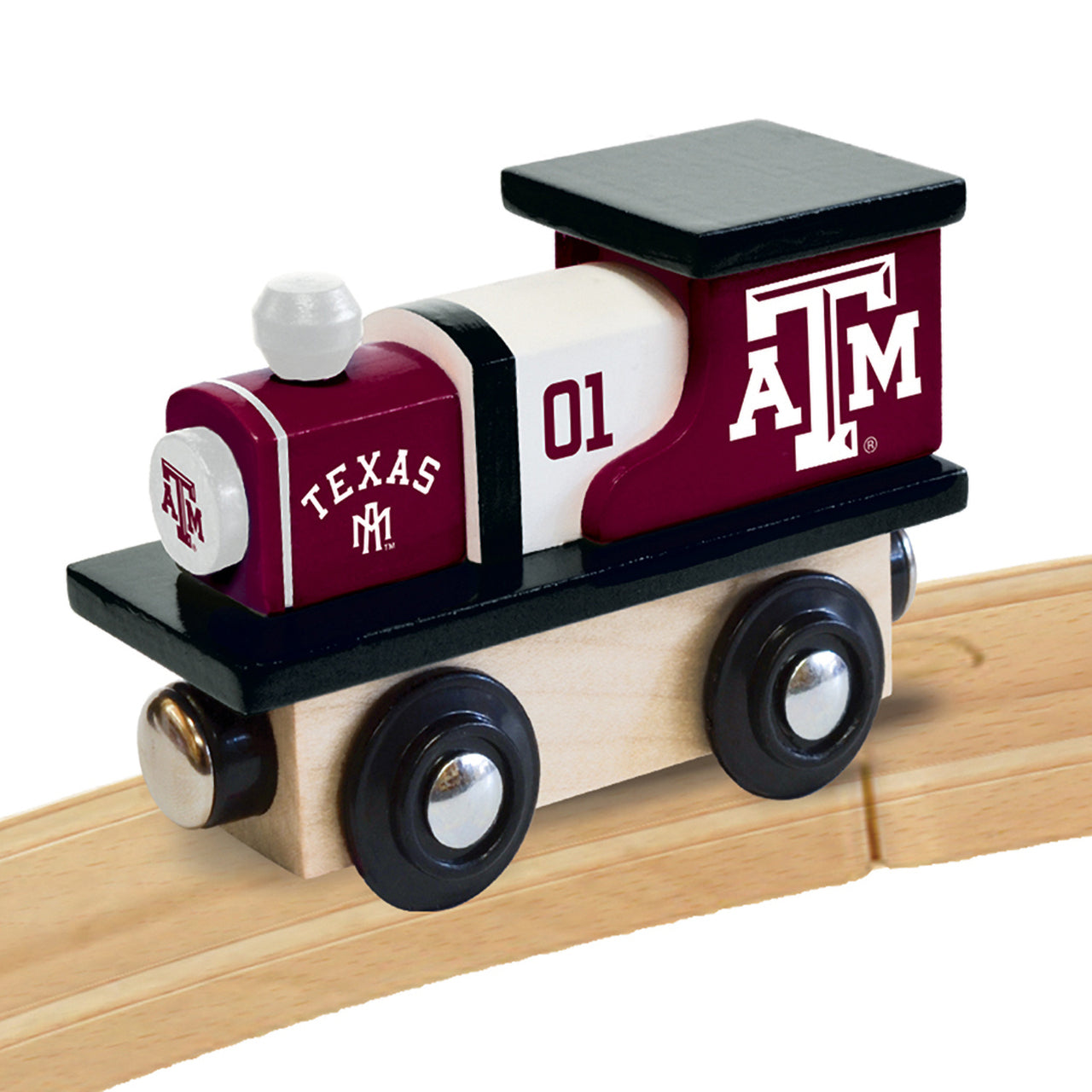 Texas A & M Aggies Wooden Toy Train Engine by Masterpieces